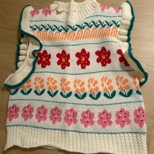 Flower sweater vest